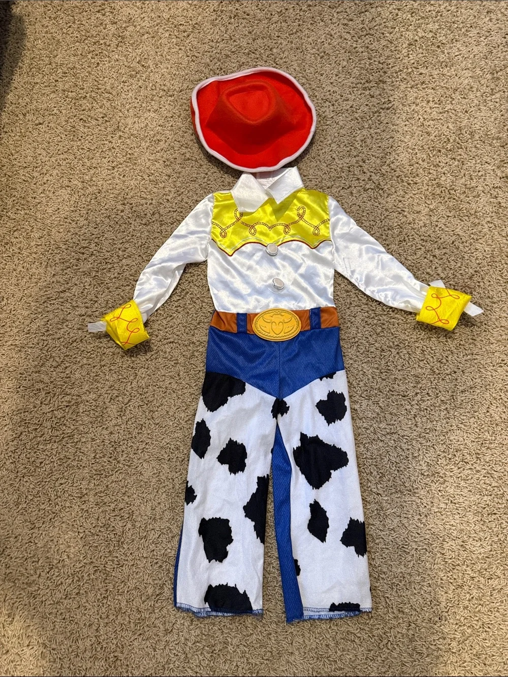 Disney Pixar Toy Story Jessie Cowgirl Costume with Cowboy Hat Size 3T - 4T